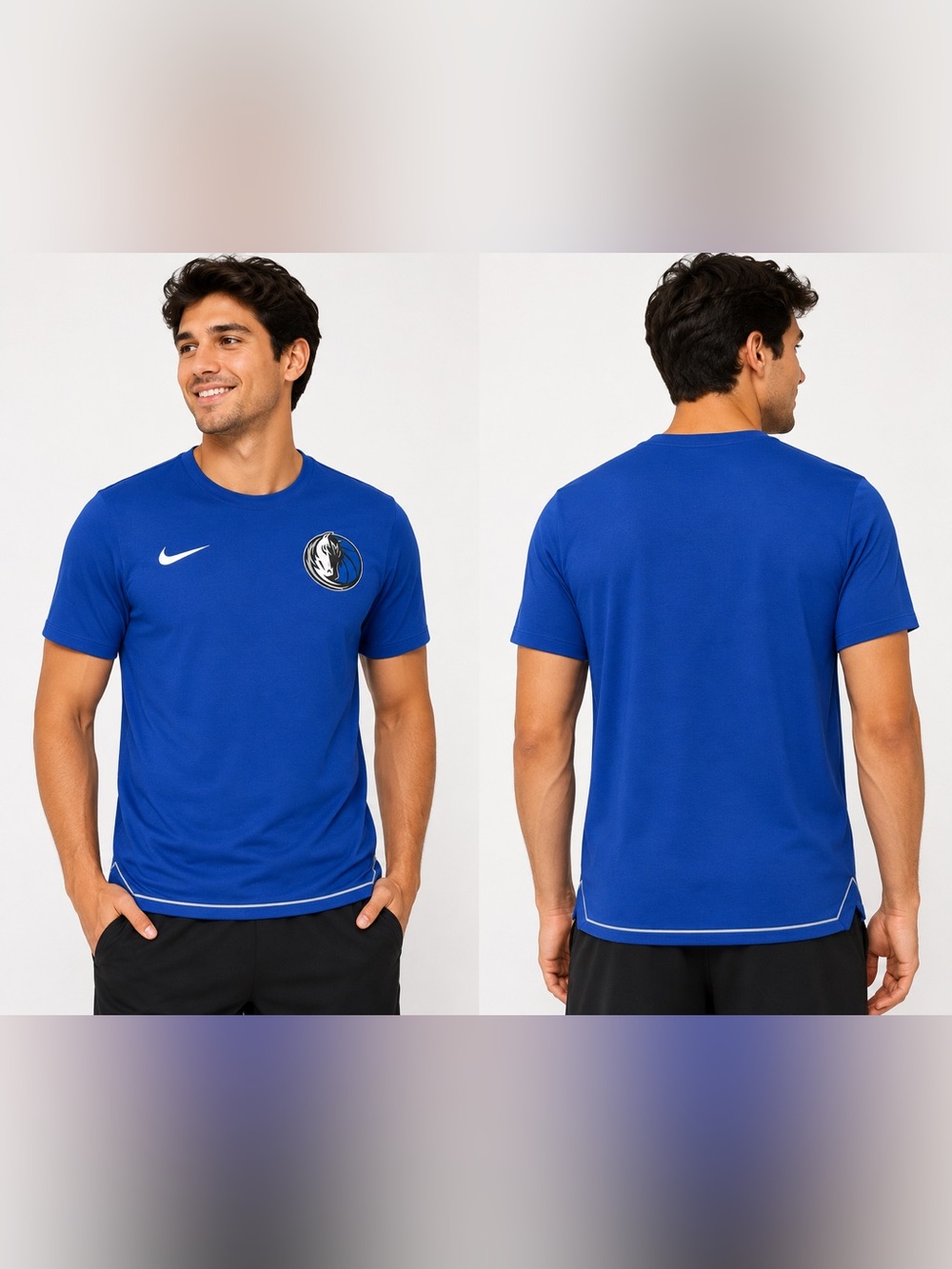 Nike Dallas Mavericks NBA Dri-FIT Blue Performance T-Shirt Men’s Small S
